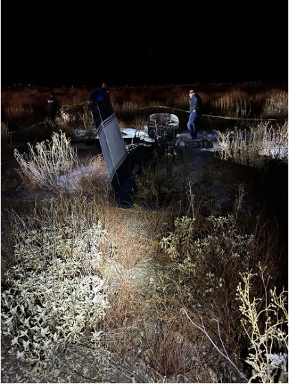 Photograph 3 – Accident site, empennage., from the NTSB investigation of Cessna 177B accident near Redlands, California, September 22, 2024
