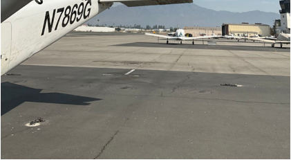 Photograph 2 – Substantial damage to the left-wing spar, from the NTSB investigation of Cessna 172L accident near El Monte, California, October 7, 2024