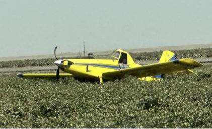 Photograph 1 –Accident Airplane, from the NTSB investigation of Air Tractor AT502 accident near Corcoran, California, October 8, 2024