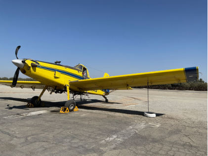 Photograph 2 – Accident Airplane, from the NTSB investigation of Air Tractor AT502 accident near Corcoran, California, October 8, 2024