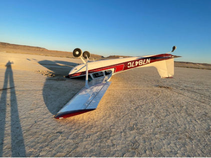 Photograph 2 – View of airplane from the right., from the NTSB investigation of Cessna 180 accident near Venator, Oregon, October 6, 2024