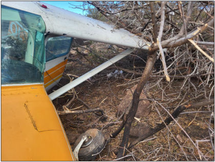Photograph 5 - Accident site, left wing., from the NTSB investigation of Cessna 172I accident near Mayer, Arizona, November 17, 2024