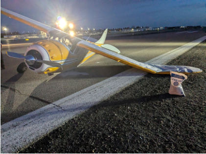 Photograph 1 – Airplane damage, from the NTSB investigation of Cessna 190 accident near Idaho Falls, Idaho, April 11, 2025