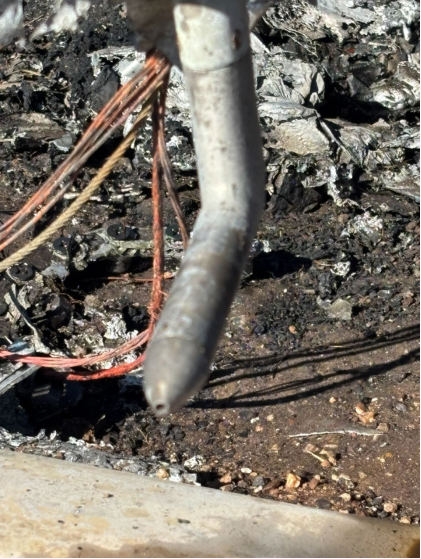 Photograph 3 – The pitot tube., from the NTSB investigation of Cessna 182L accident near Tucson Estates, Arizona, July 27, 2025