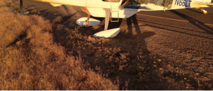 Photograph 1 – Front view of accident airplane, from the NTSB investigation of Lake Tahoe Properties INC CA 8 accident near Davenport, Washington, July 28, 2025