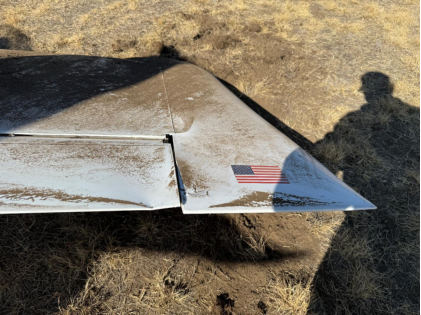 Figure 7: Left wing/aileron damage, from the NTSB investigation of Amateur-built Harmon Rocket accident near Hayden, Idaho, September 17, 2025