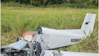 Photograph 4 – View of displaced fuselage, from the NTSB investigation of Amateur-built Teenie Two accident near Chehalis, Washington, September 11, 2025
