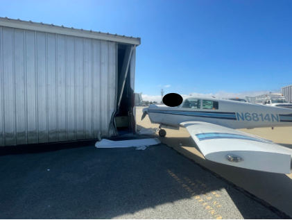 Photograph 1 – View of accident airplane, from the NTSB investigation of Mooney M20C accident near Watsonville, California, October 7, 2025