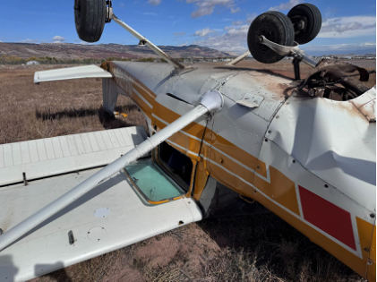Photograph 2 – Fuselage damage, from the NTSB investigation of Cessna 152 accident near Richfield, Utah, October 27, 2025
