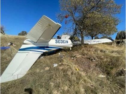 Photograph 2 – Empennage damage, from the NTSB investigation of Cessna 182P accident near San Andreas, California, November 3, 2025
