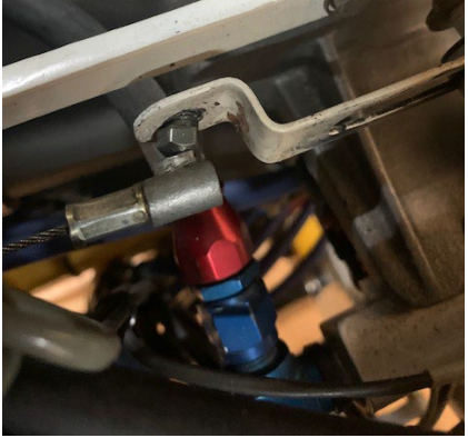 Photograph 3 – Throttle cable without securing nut, from the NTSB investigation of Amateur-built EXEC accident near Lake Havasu City, Arizona, December 8, 2025