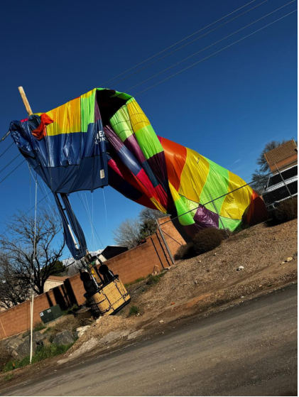 Photograph 1 – Balloon at accident site., from the NTSB investigation of Kubicek Factory S R O BB26M accident near La Verkin, Utah, January 10, 2026