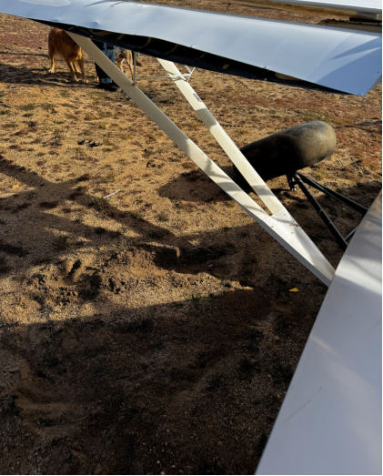 Photograph 3 – View of left flaperon damage, from the NTSB investigation of Amateur-built Series 7 accident near Lemmon Valley-Golden Valley, Nevada, January 19, 2026