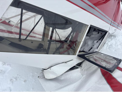 Photograph 2 – View of left wing damage, from the NTSB investigation of American Champion Aircraft 8KCAB accident near Alpine, Wyoming, January 29, 2026