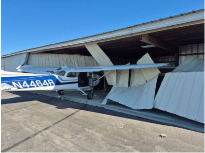 Photograph 1 – View of aircraft from right rear, from the NTSB investigation of Cessna 172M accident near Nampa, Idaho, February 5, 2026