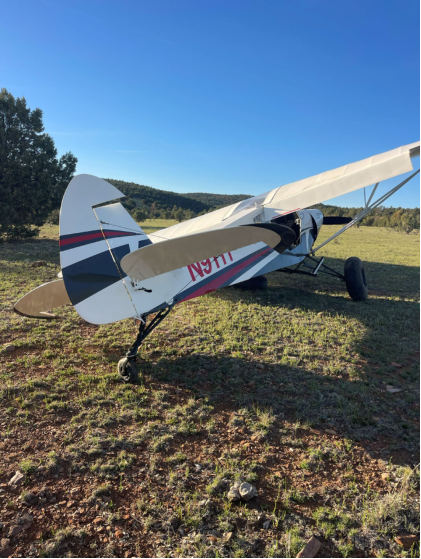 Photograph 1 – View of aircraft from right-rear, from the NTSB investigation of Zlin Aviation Sro SAVAGE CUB-S accident near Young, Arizona, March 20, 2026
