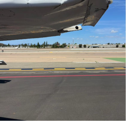 Photograph 1 – View of Damaged Wing, from the NTSB investigation of Cessna 172N accident near Carlsbad, California, April 22, 2026