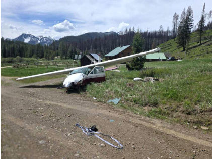 Photograph 1 – Airplane Wreckage and Location, from the NTSB investigation of Cessna 177 accident near Cascade, Idaho, May 28, 2026