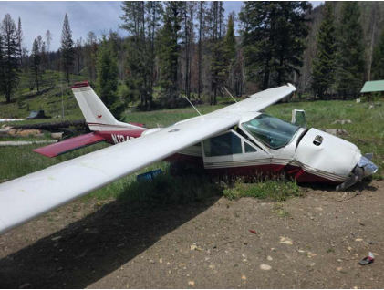 Photograph 2 – Airplane Wreckage, Right Side, from the NTSB investigation of Cessna 177 accident near Cascade, Idaho, May 28, 2026