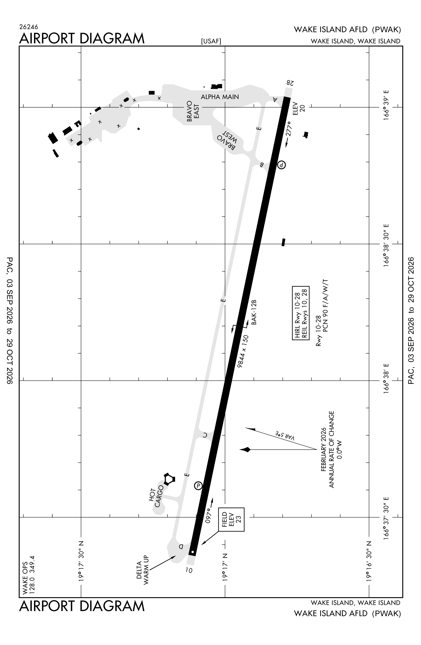 FAA airport diagram for Wake Island Airfield