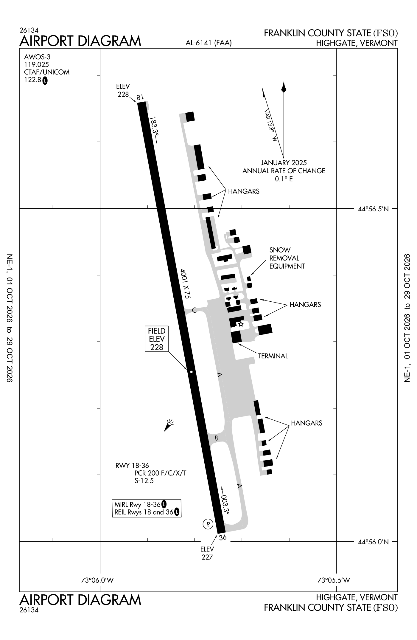FAA airport diagram for Franklin County State