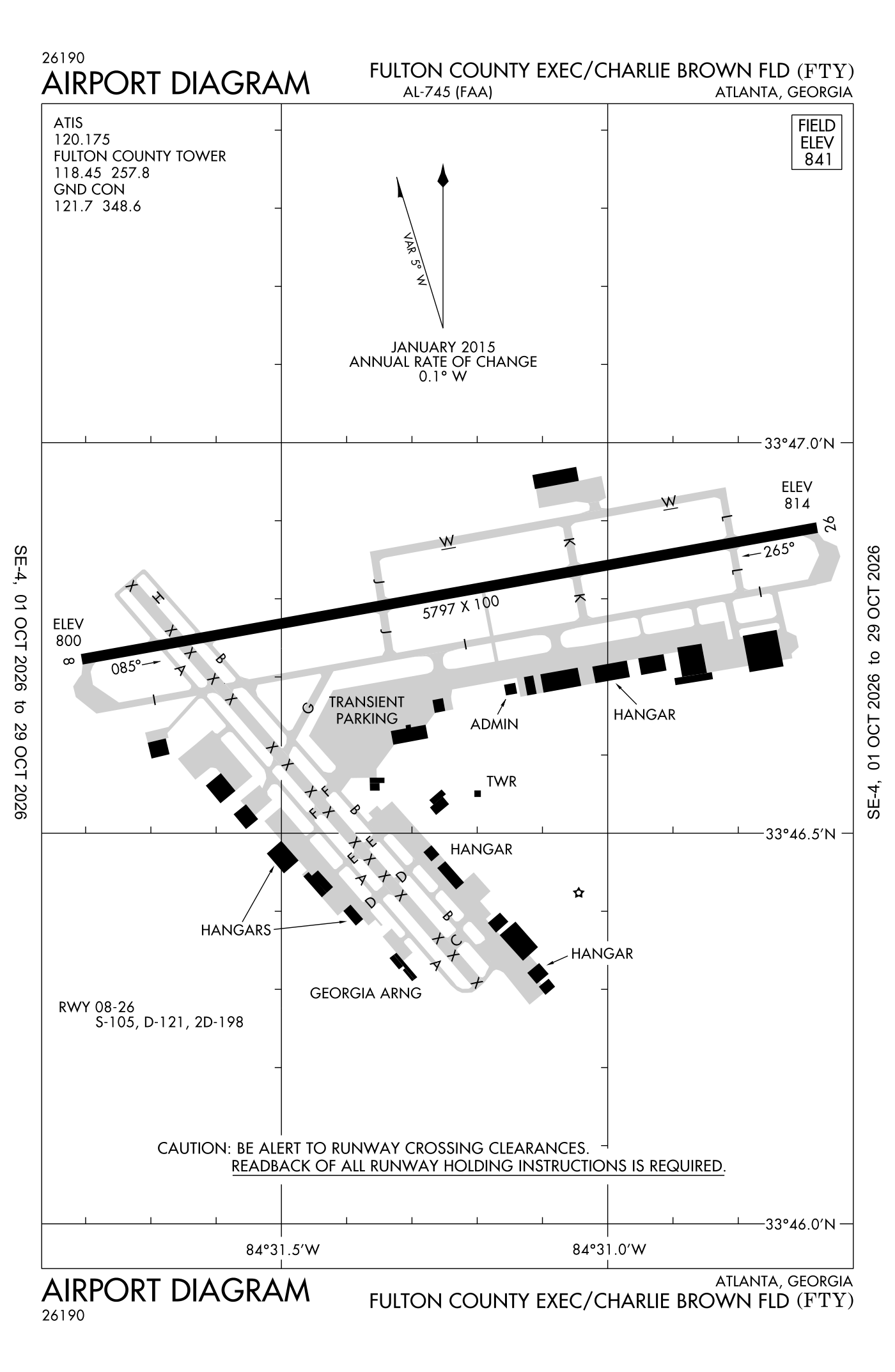 FAA airport diagram for Fulton County Exec/Charlie Brown Field