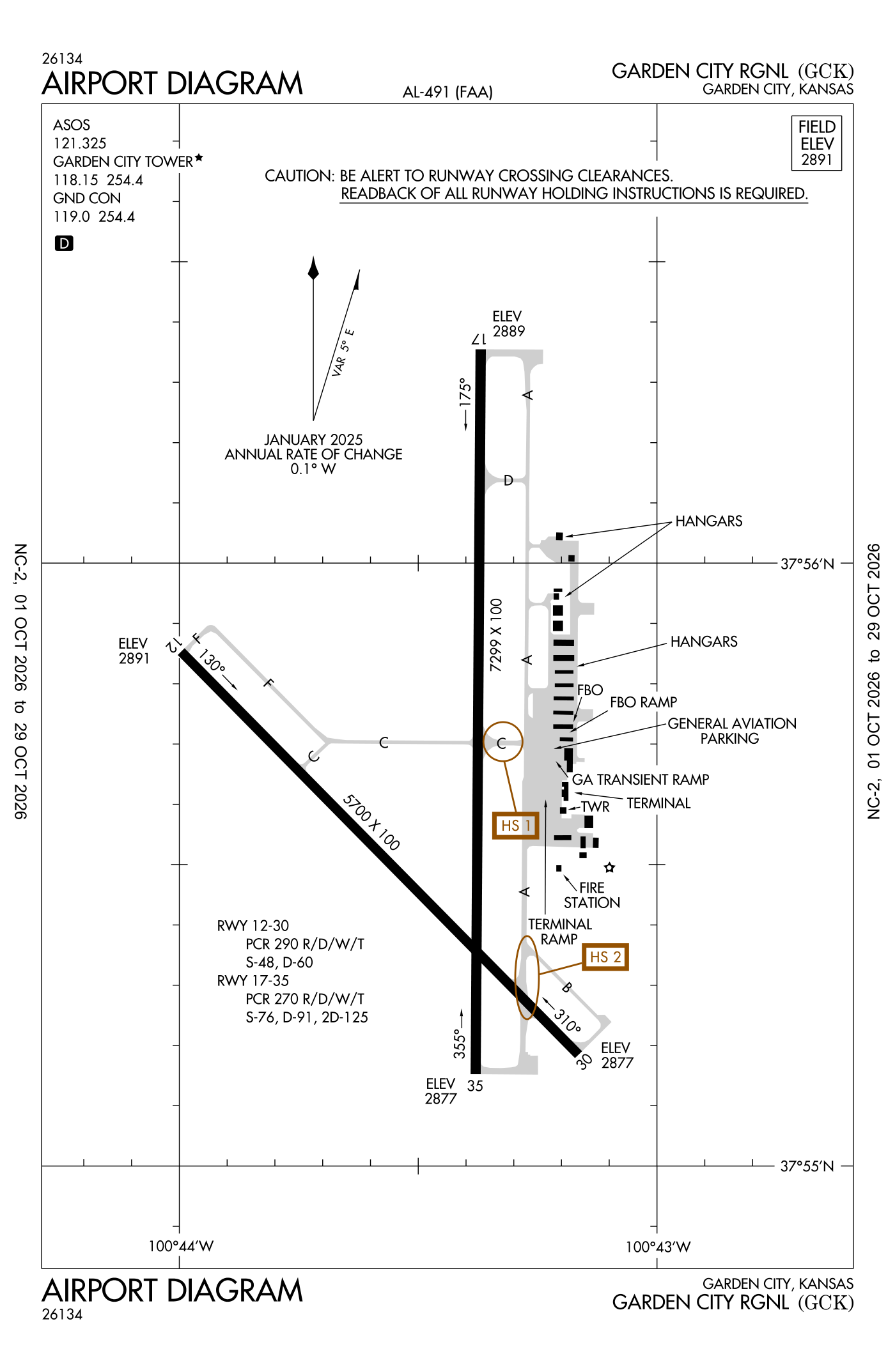 FAA airport diagram for Garden City Regional