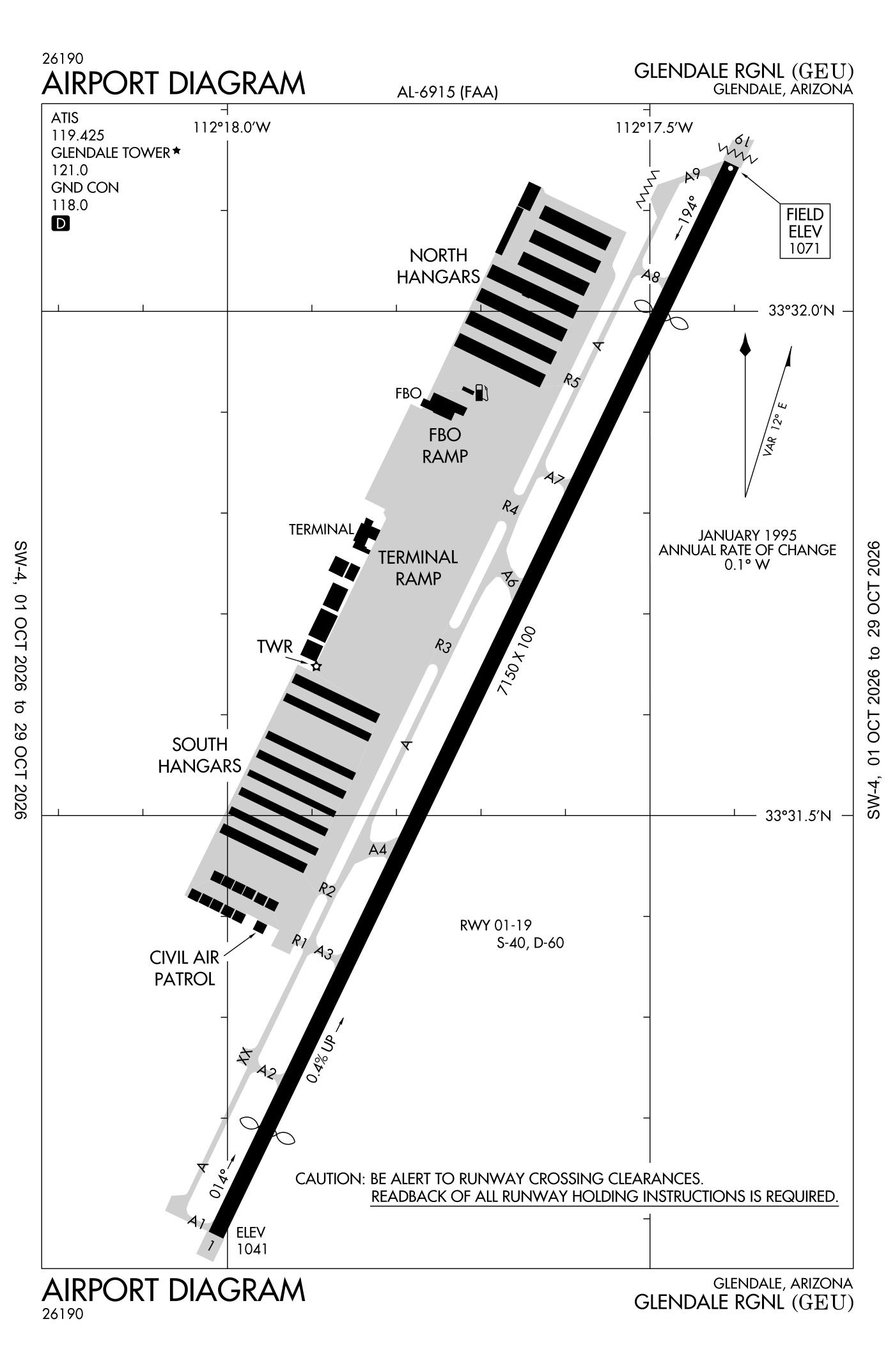 FAA airport diagram for Glendale Regional