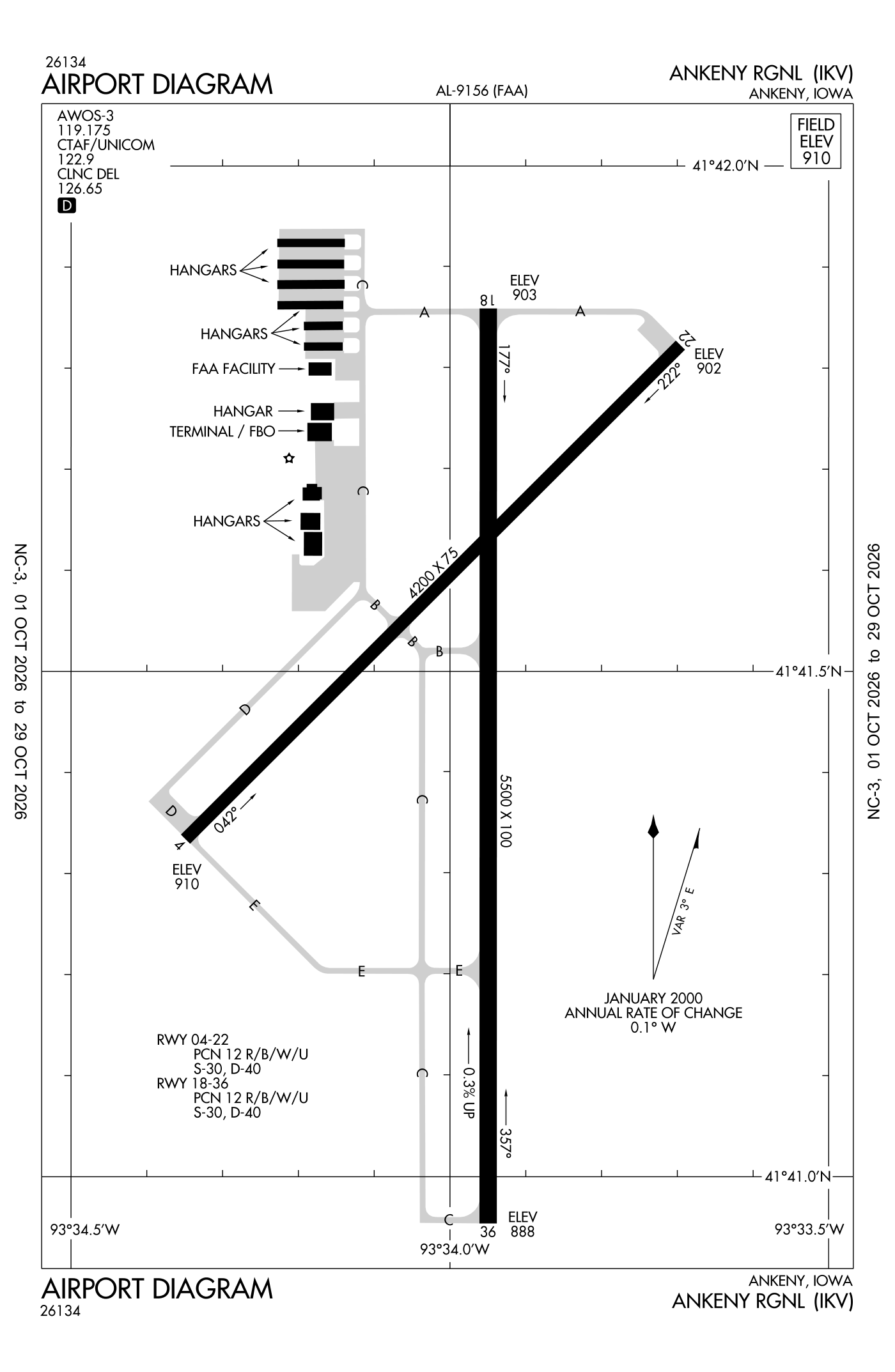 FAA airport diagram for Ankeny Regional