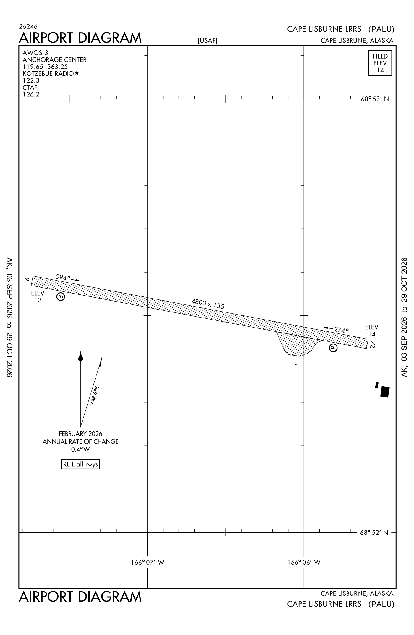 FAA airport diagram for Cape Lisburne Lrrs Airport