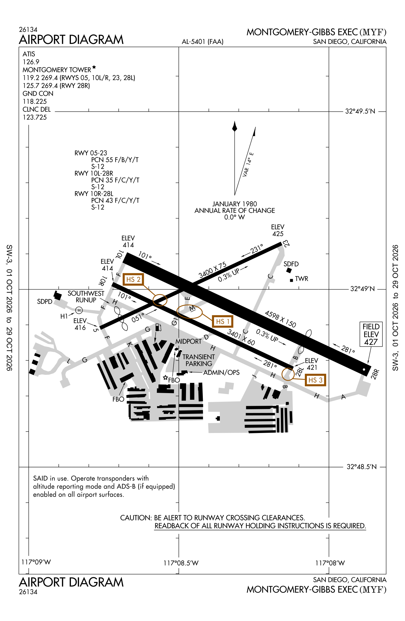 FAA airport diagram for Montgomery-Gibbs Executive