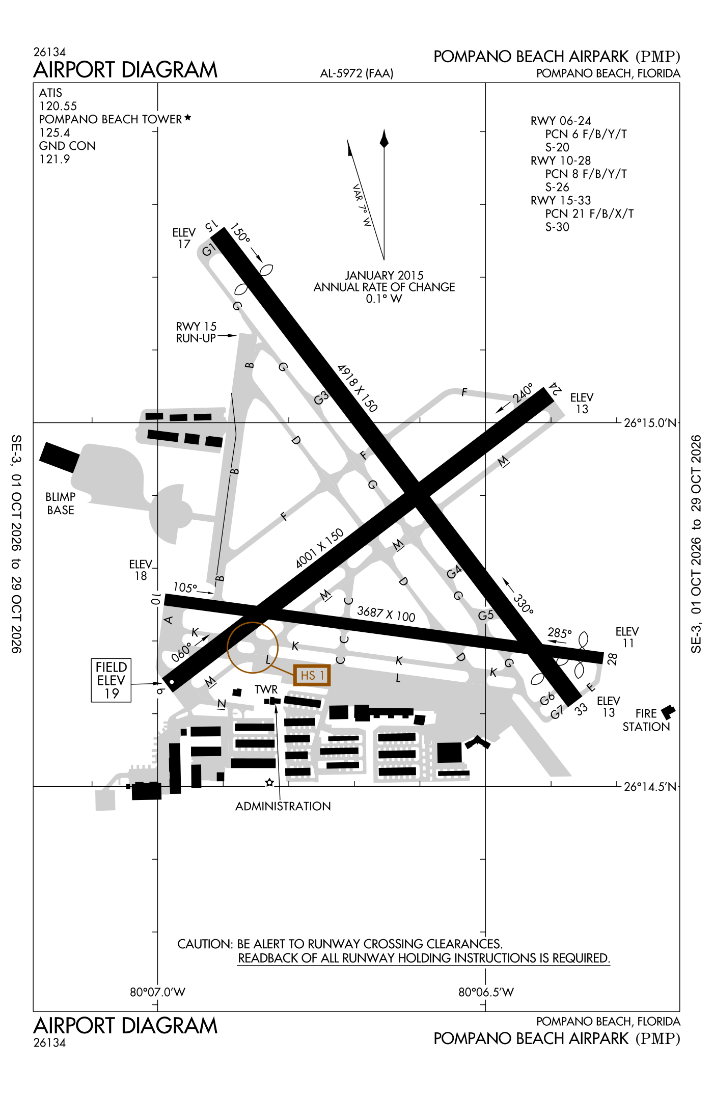 FAA airport diagram for Pompano Beach Airpark
