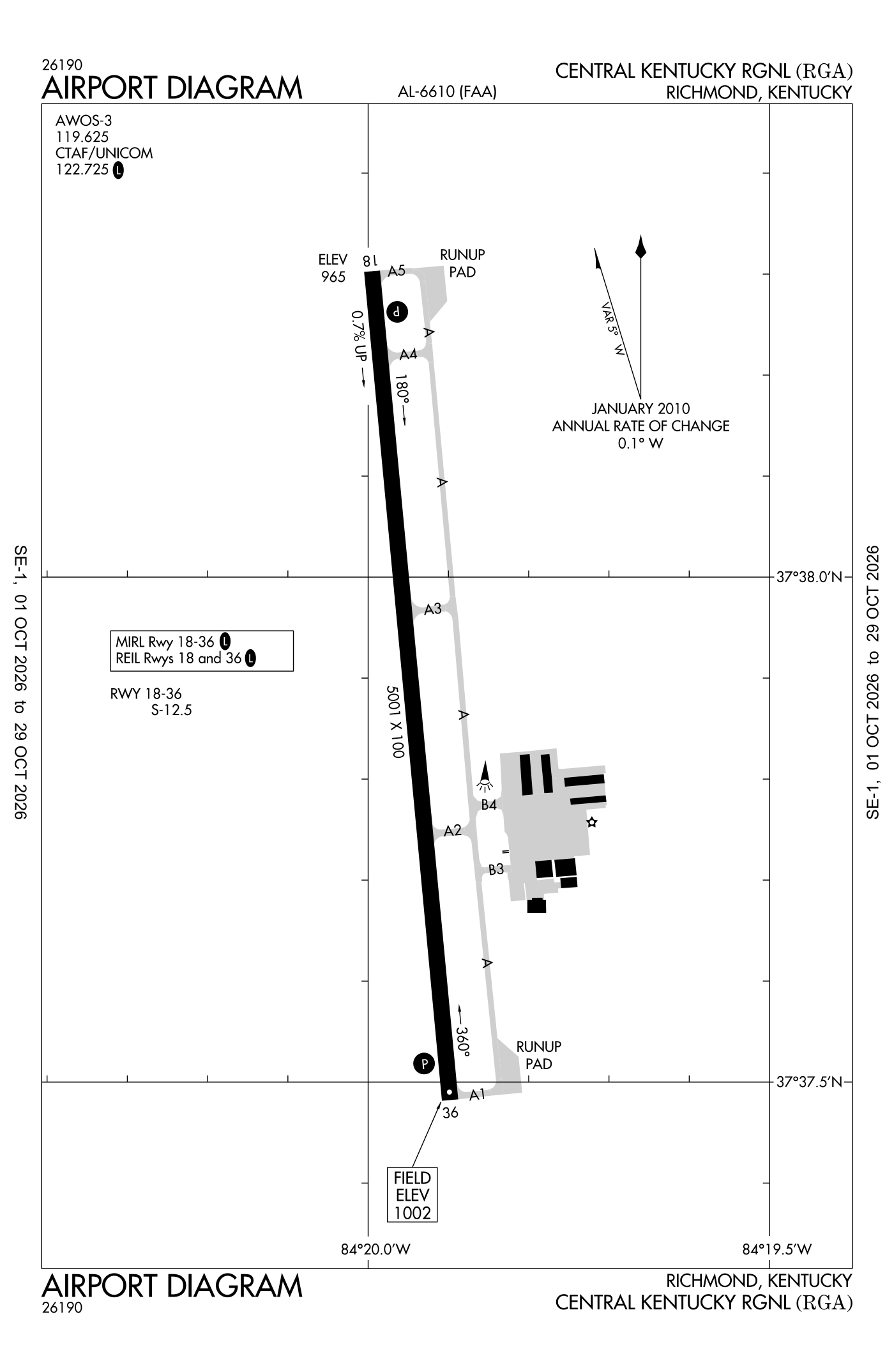 FAA airport diagram for Central Kentucky Regional