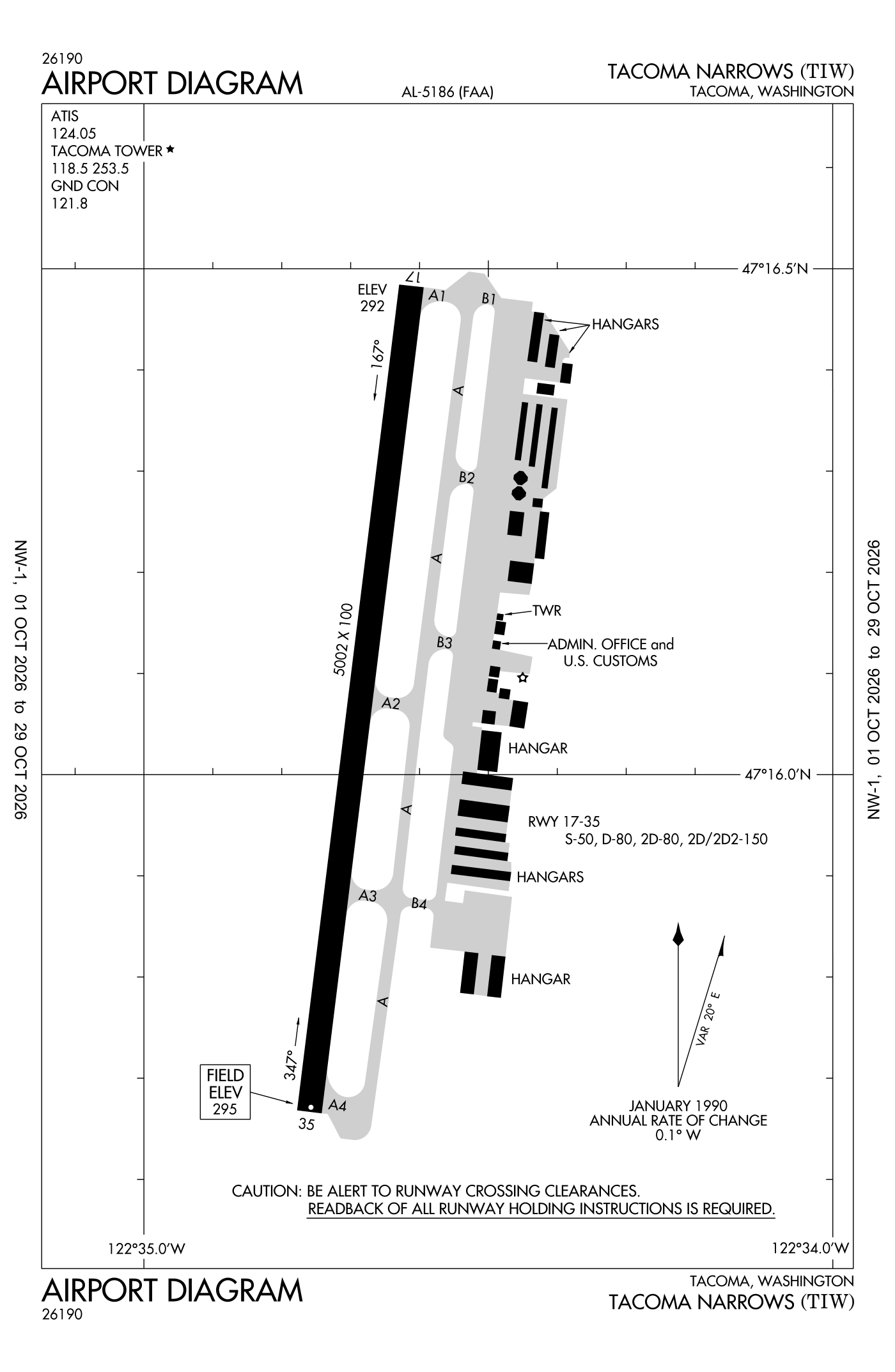 FAA airport diagram for Tacoma Narrows Airport