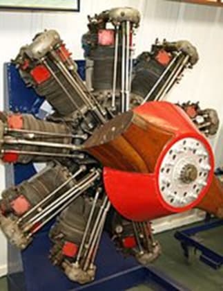Bristol Jupiter VII Engine on Display at the Shuttleworth Collection