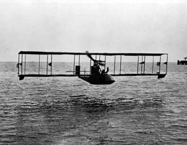 A Benoist XIV over Tampa Bay in Florida in 1914