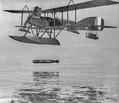 A Later Model Short Type 320 Launches a Torpedo (1916)