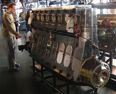 Beardmore Tornado Engine from R101 in the Science Museum in London