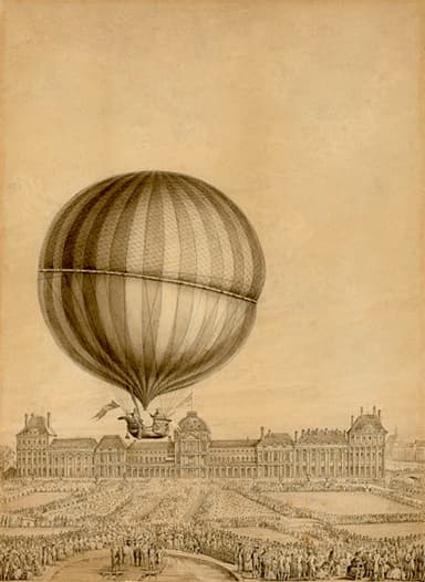 Contemporary Illustration of Flight by Charles and Robert (December 1, 1783)