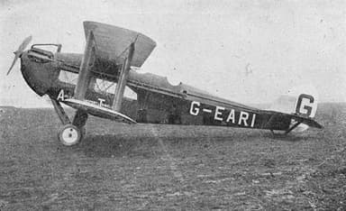 De Havilland DH.18 Prototype G-EARI Aircraft