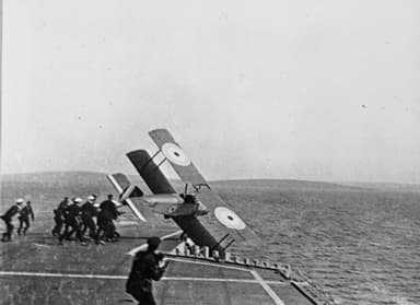 Dunning’s Sopwith Pup Veering Off the Flight Deck of HMS Furious