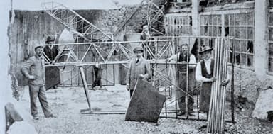 Early phase of the construction of the Caproni Ca.1 in Arco, Italy (1909 & 1910)