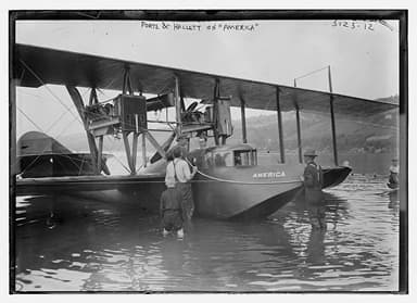 First Launch of America in June 1914 Showing Curtiss OX 5 Engines