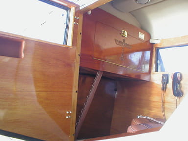 Fold-Down Writing Desk at Front Seat in Model 40C Rear Passenger Cabin