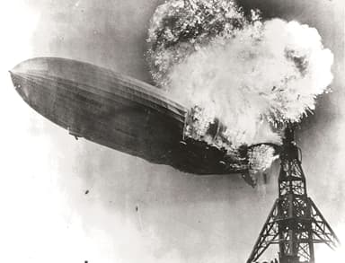 Hindenburg on Fire May 6, 1937