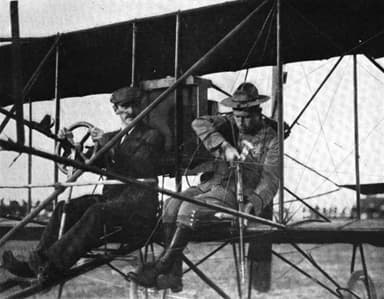 Jacob Earl Fickel with Glenn H. Curtiss Shooting from an Airplane in 1910