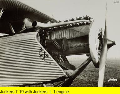 Junkers T 19 with Junkers L 1 Engine