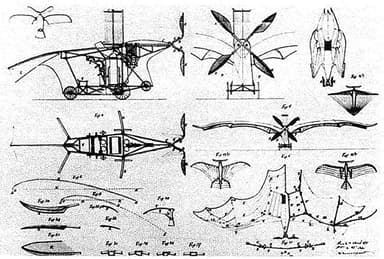 Patent Drawings of Clément Ader’s Éole