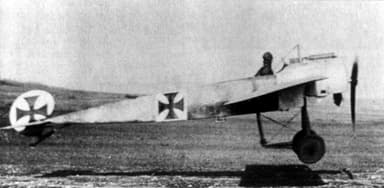 Profile View of an Eindecker at Take Off (1915 / 1916)