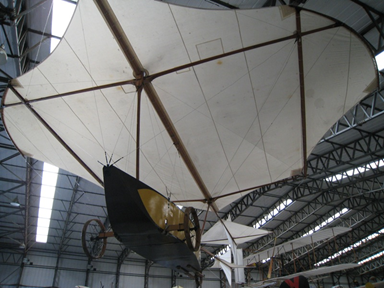 Reconstruction of Cayley's glider at the Yorkshire Air Museum